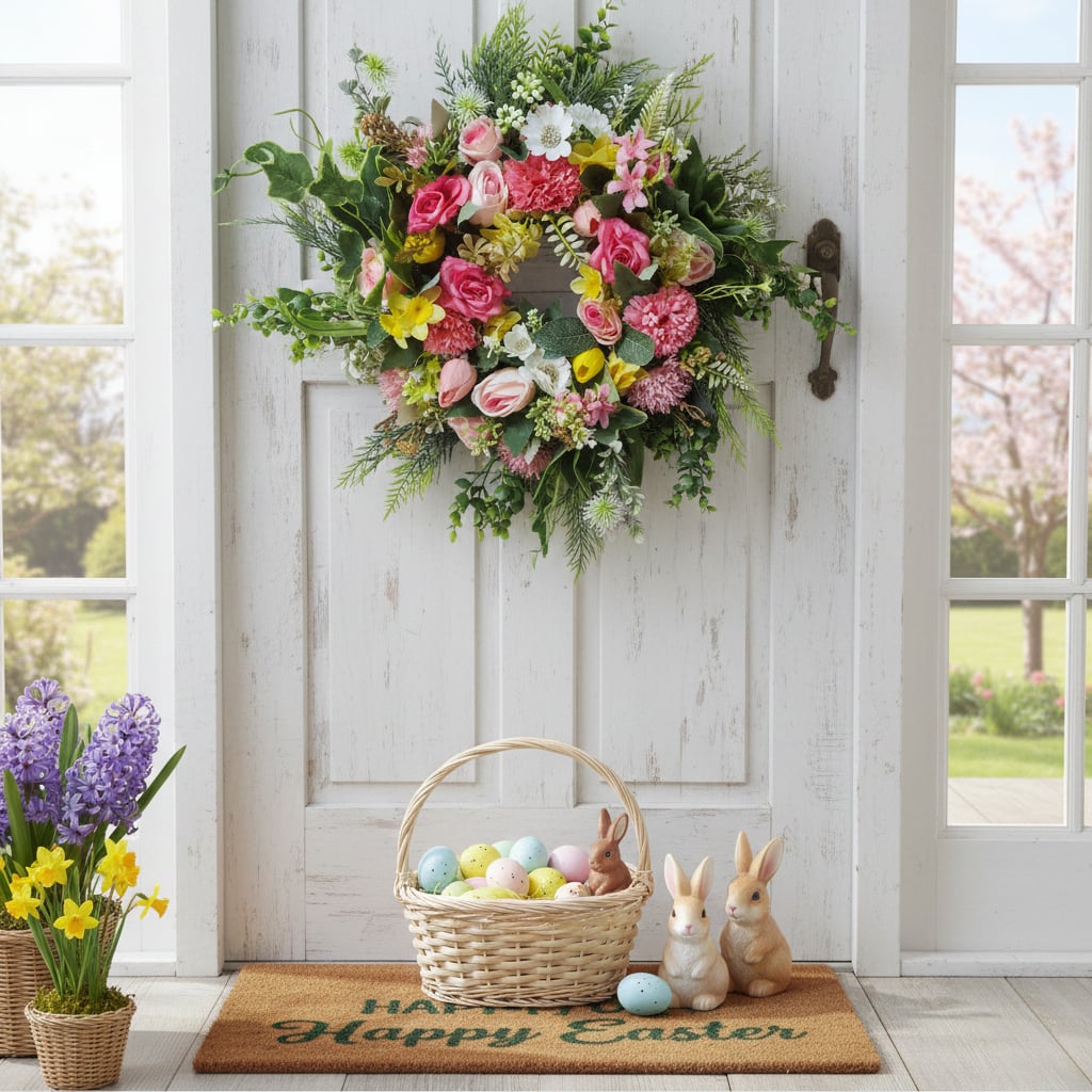 Spring through Easter Wreath - Handcrafted by Steve's Wreath Decs