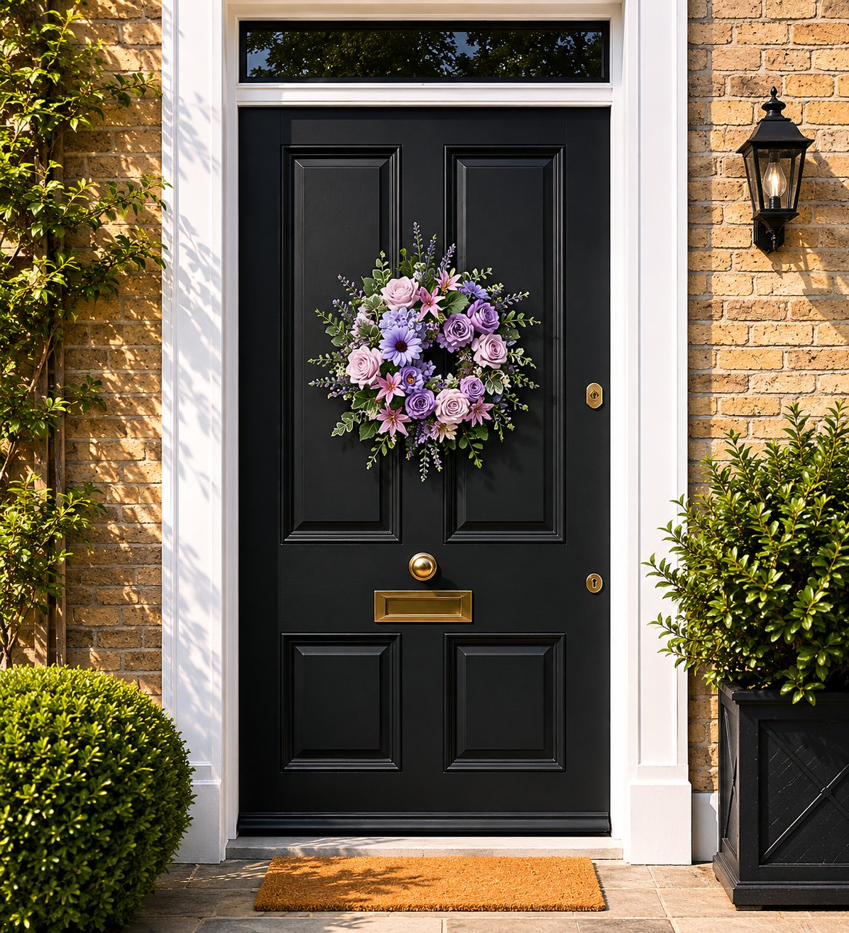 Lavender Elegance Floral Wreath