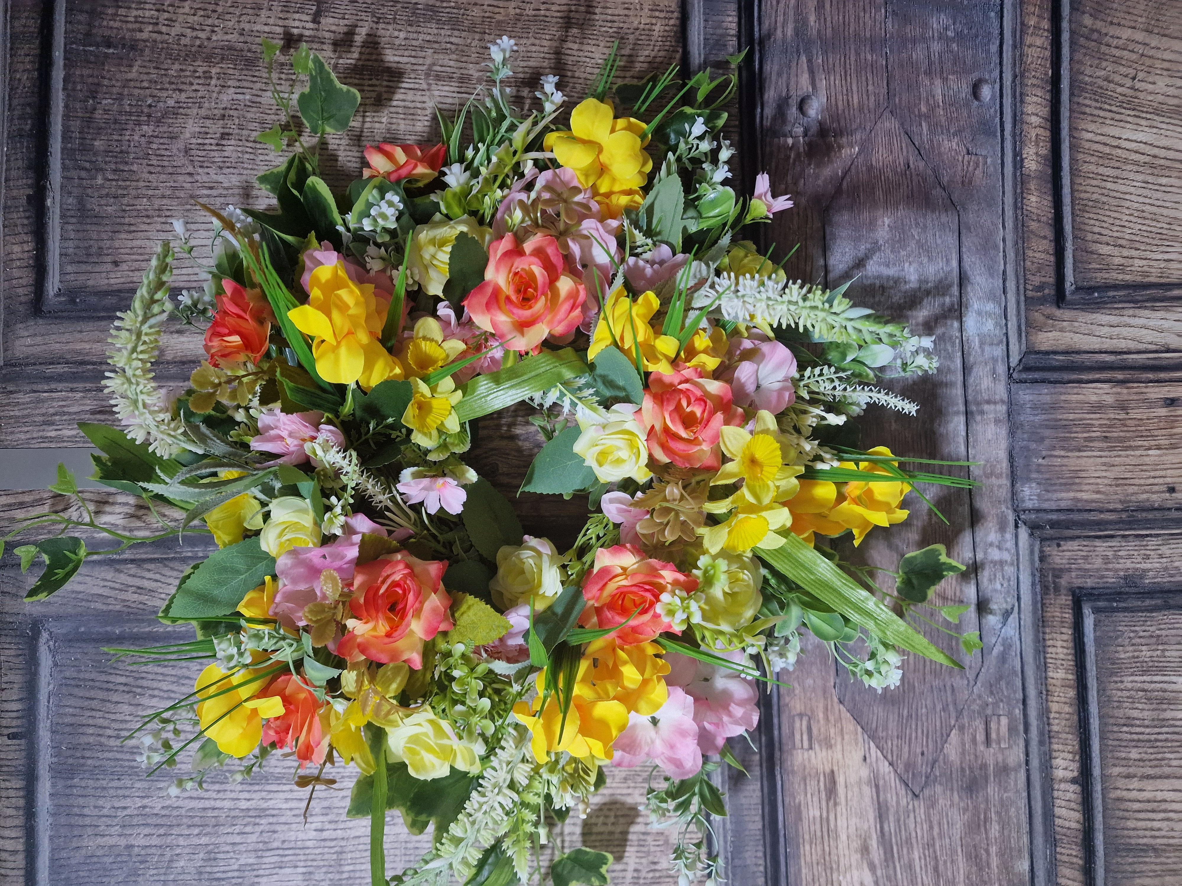 Sunlit Petals Wreath - Handcrafted by Steve's Wreath Decs