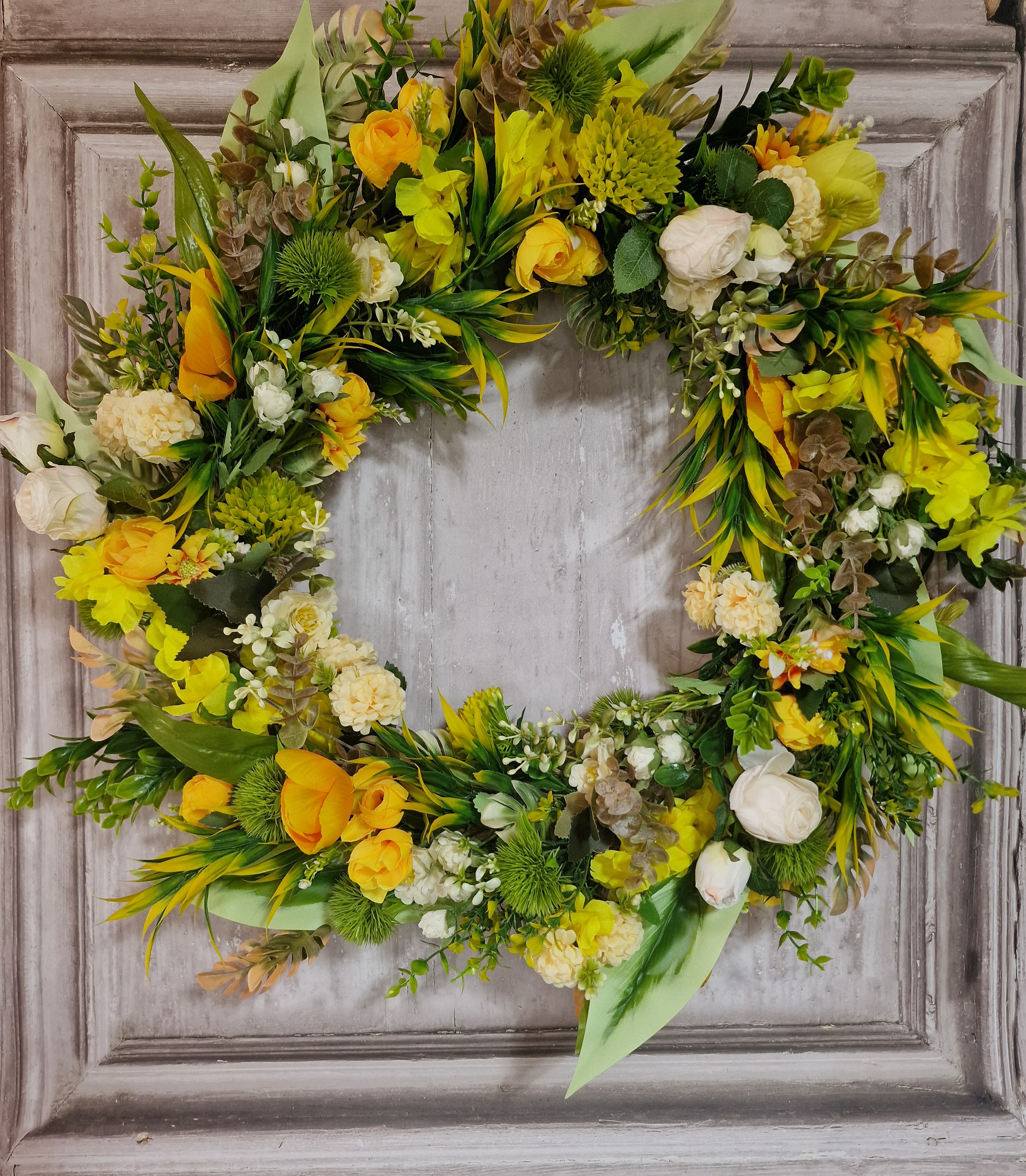 Spring Sunshine Wreath - Handcrafted by Steve's Wreath Decs