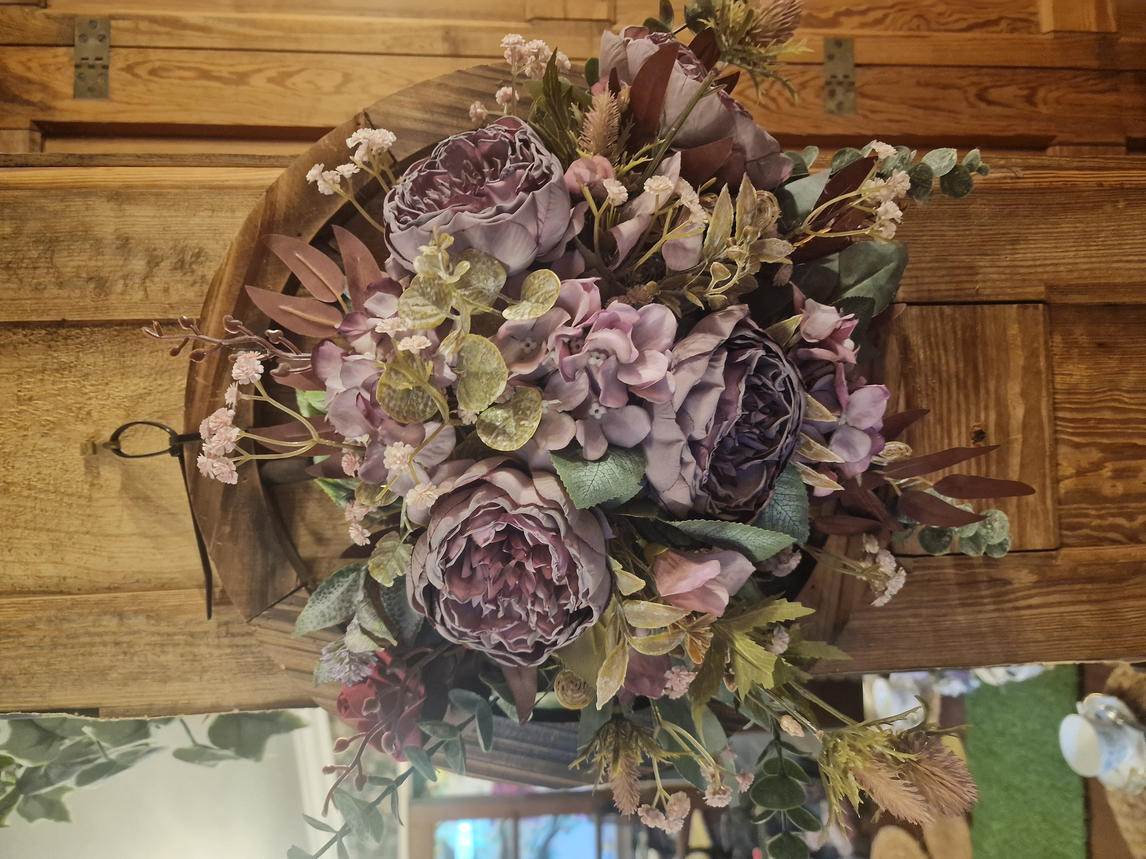 Lavender Cartwheel Wreath - Handcrafted by Steve's Wreath Decs