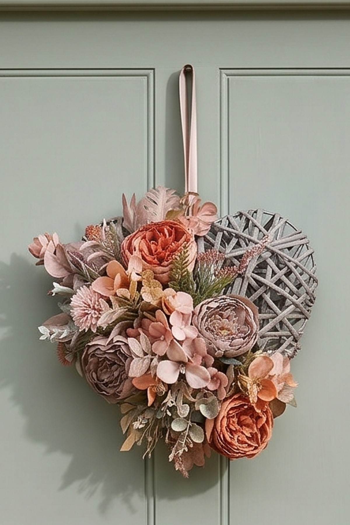 Autumn Heart Wreath close up