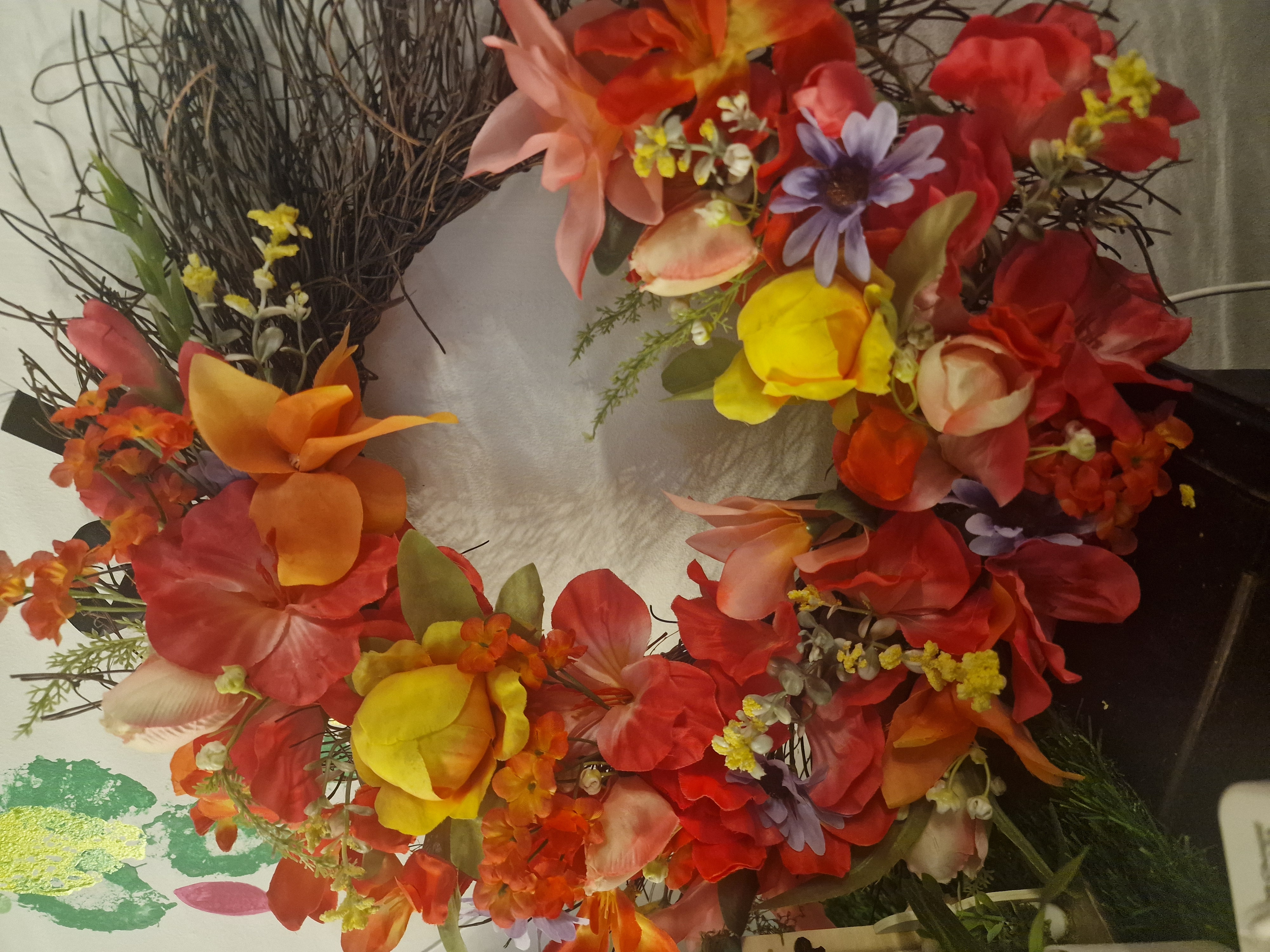 Vibrant Harmony Wreath - Handcrafted by Steve's Wreath Decs