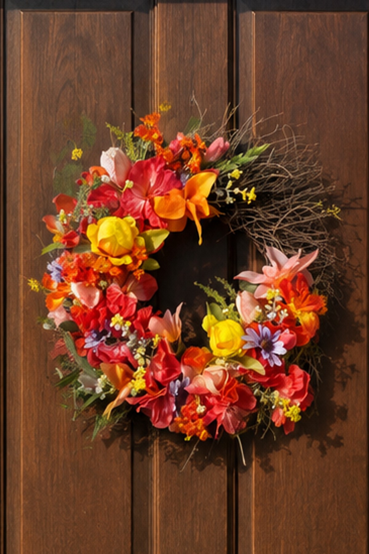 Vibrant Harmony Wreath close up
