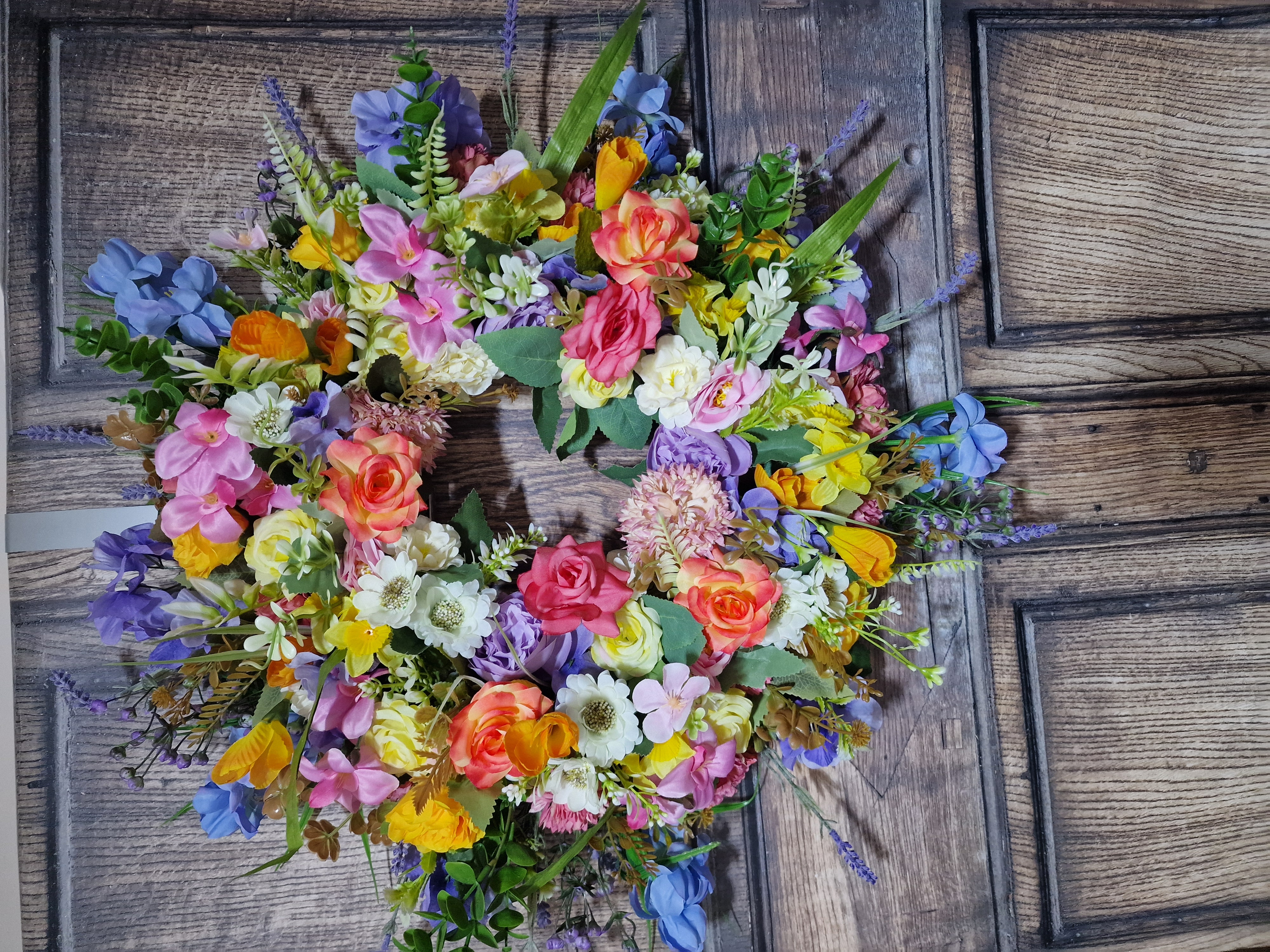 Vibrant Blossom 22" - Handcrafted by Steve's Wreath Decs