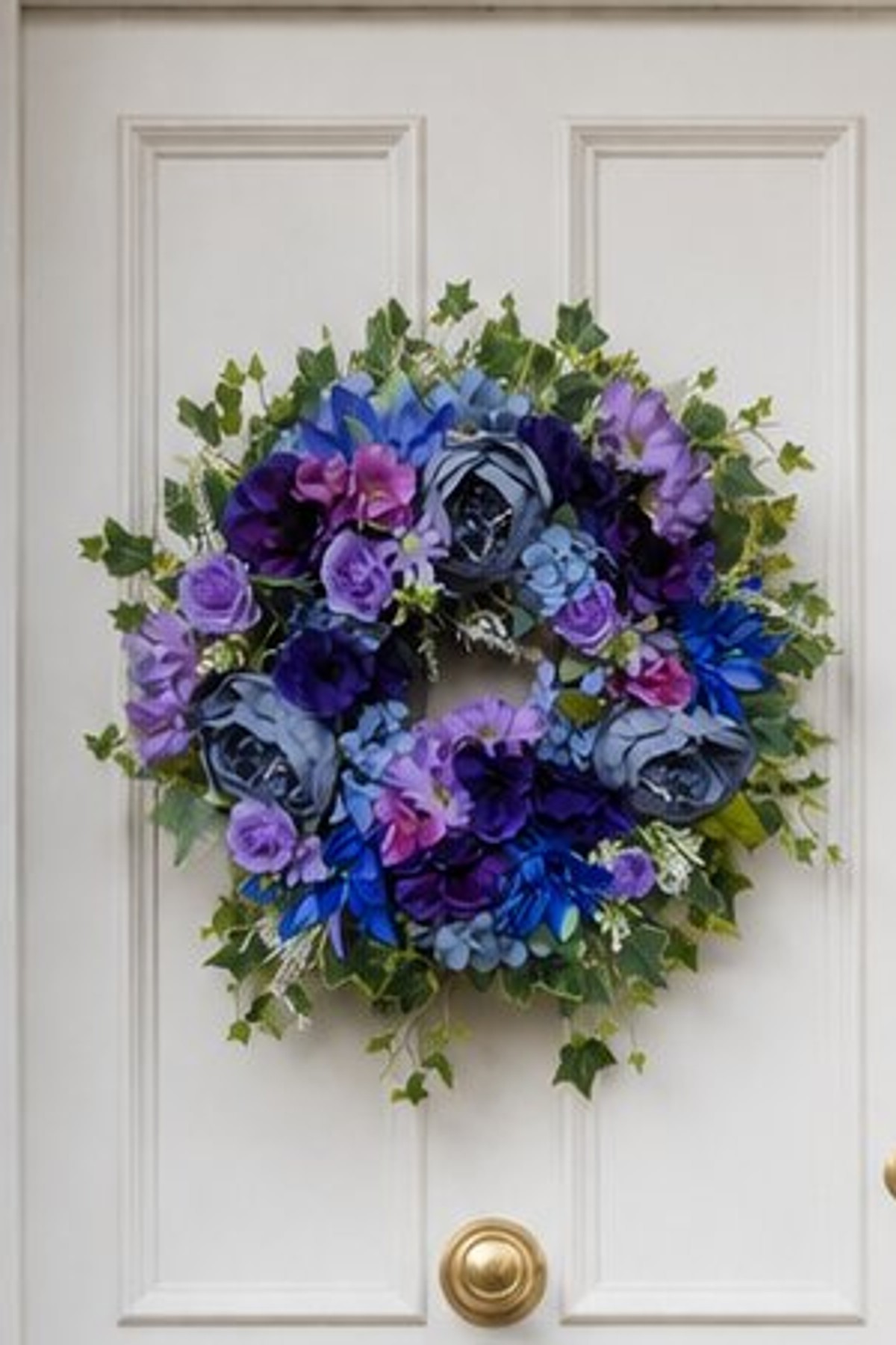 Lilac and Blue Marmite Peony Delight close up