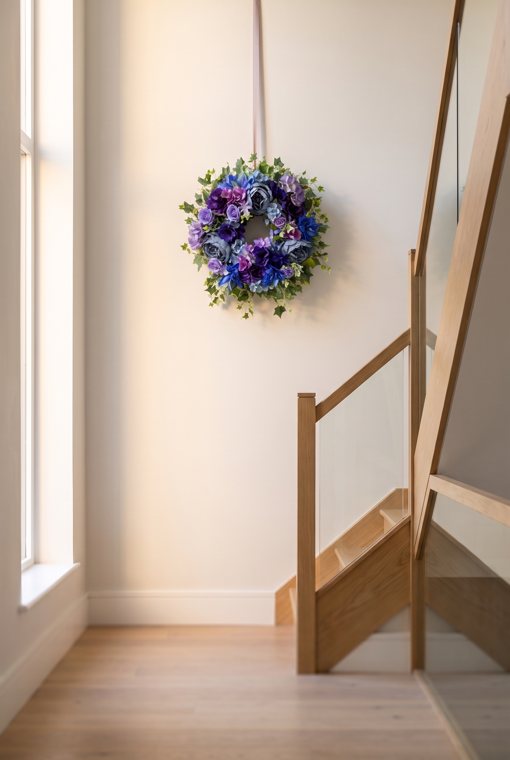Lilac and Blue Marmite Peony Delight indoors