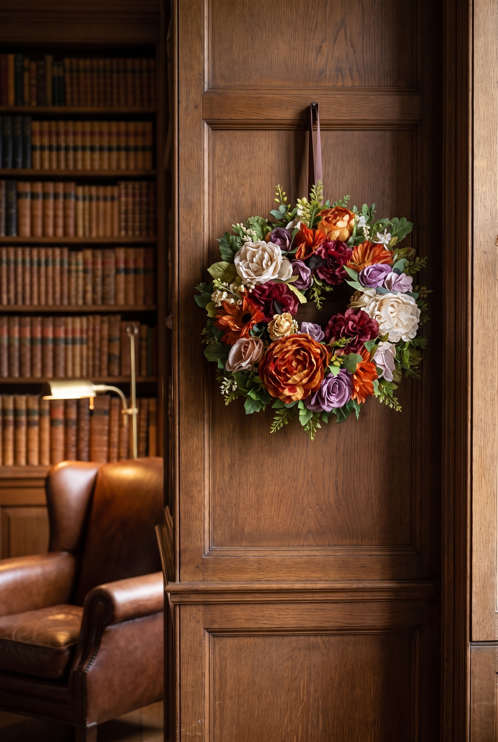 Autumnal Peony and Gerbera Symphony indoors