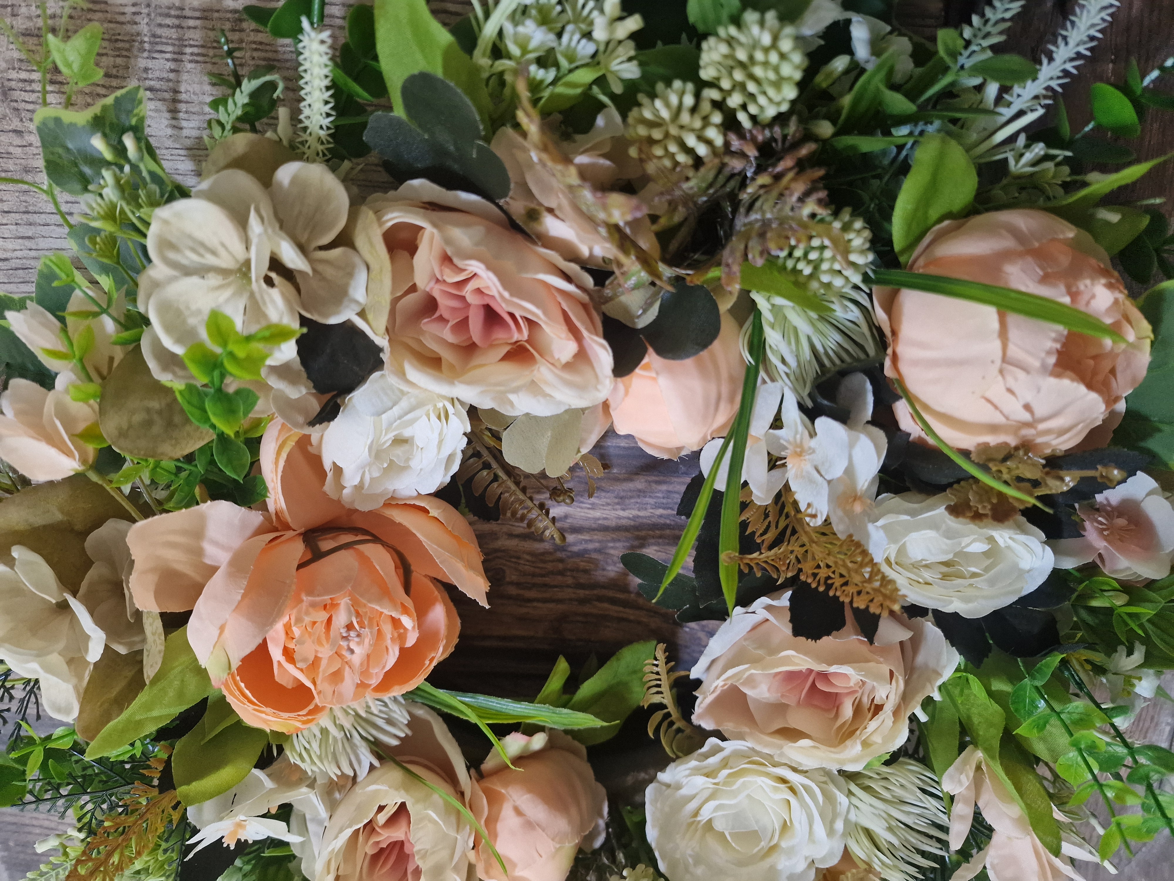 Peaches and Cream Passion - Handcrafted by Steve's Wreath Decs