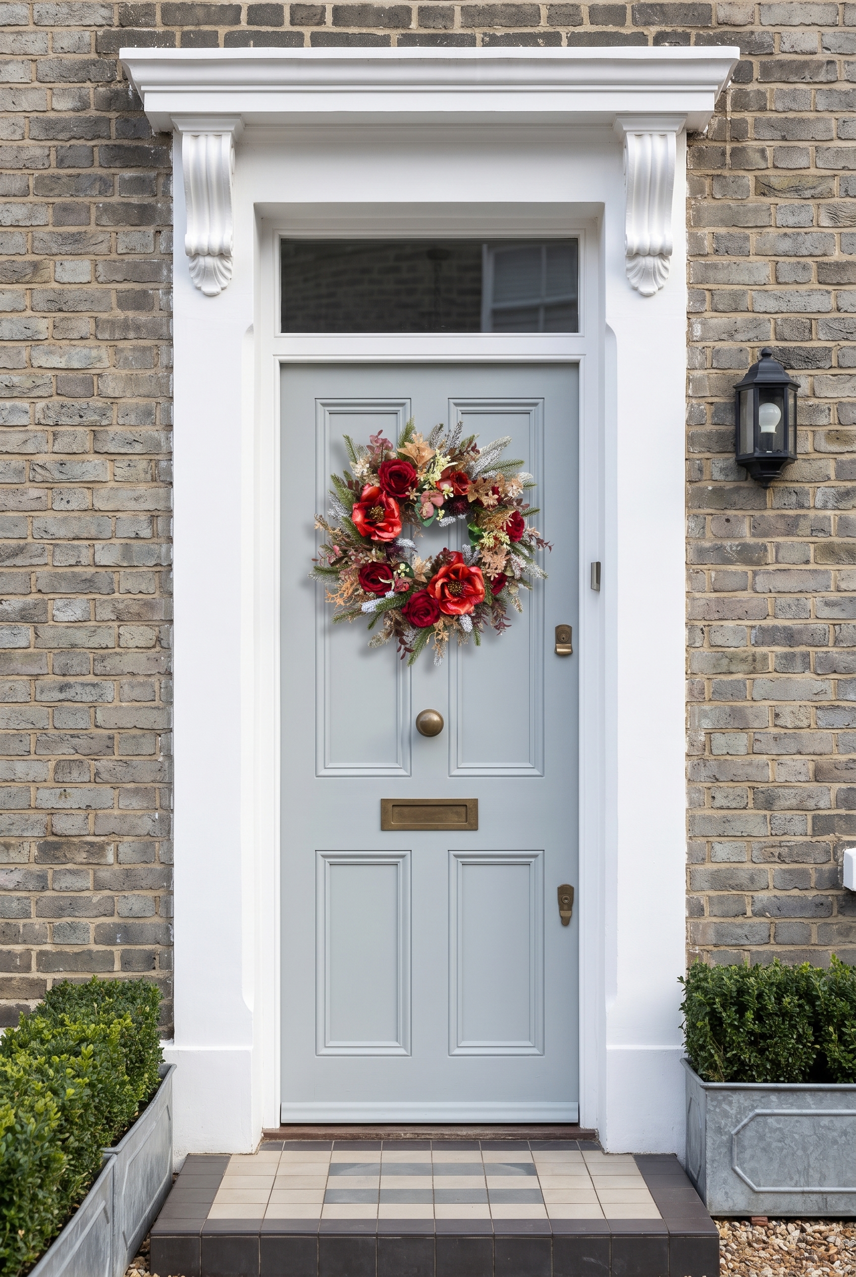 Festive Red Charm on a front door