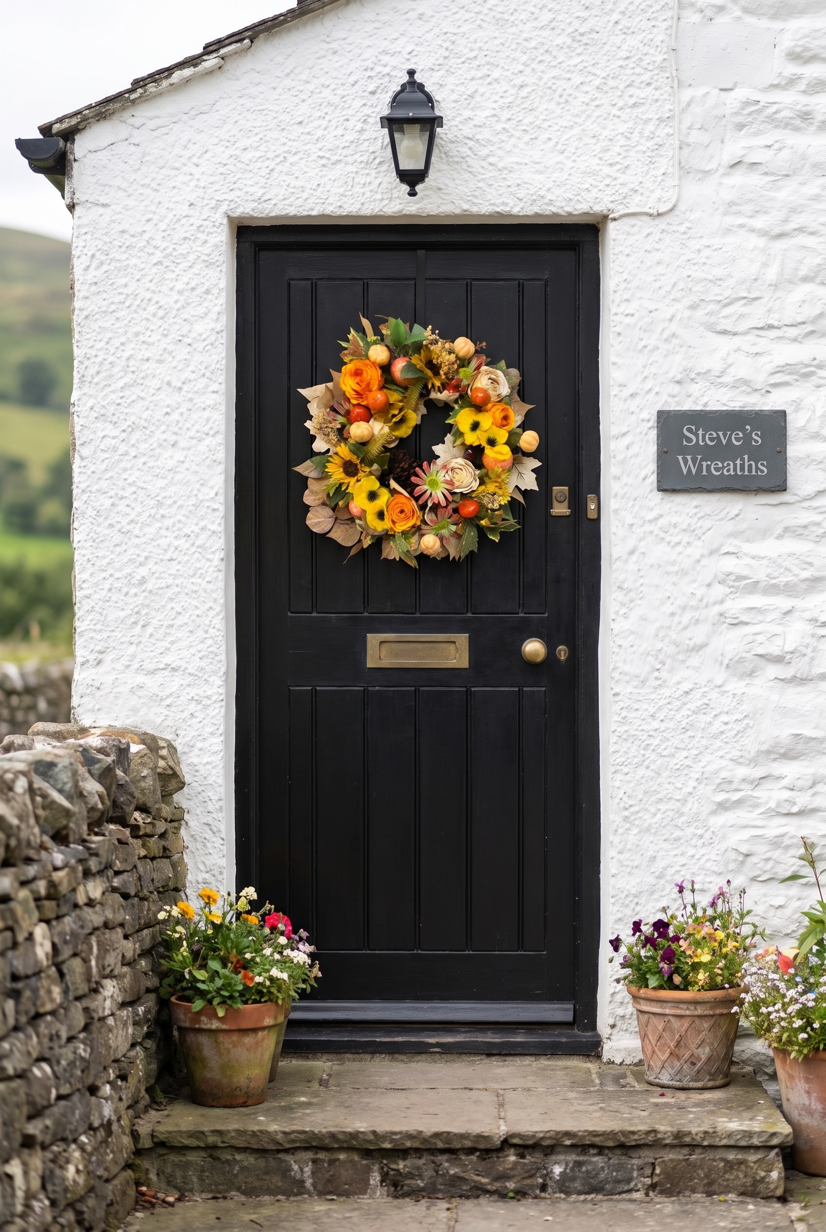 Autumn Forest Fruits on a front door