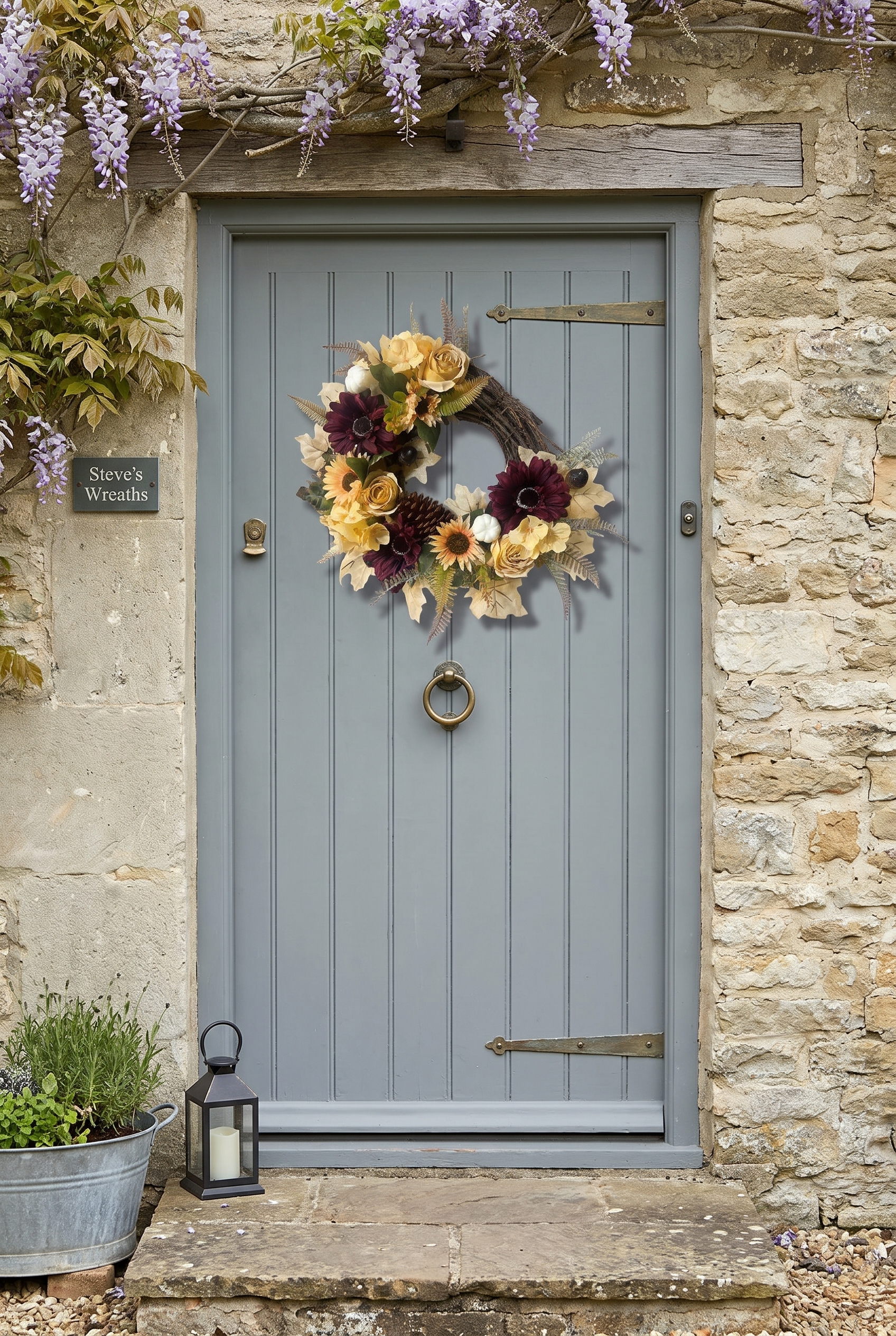 Earthy Autumn Tones on a front door