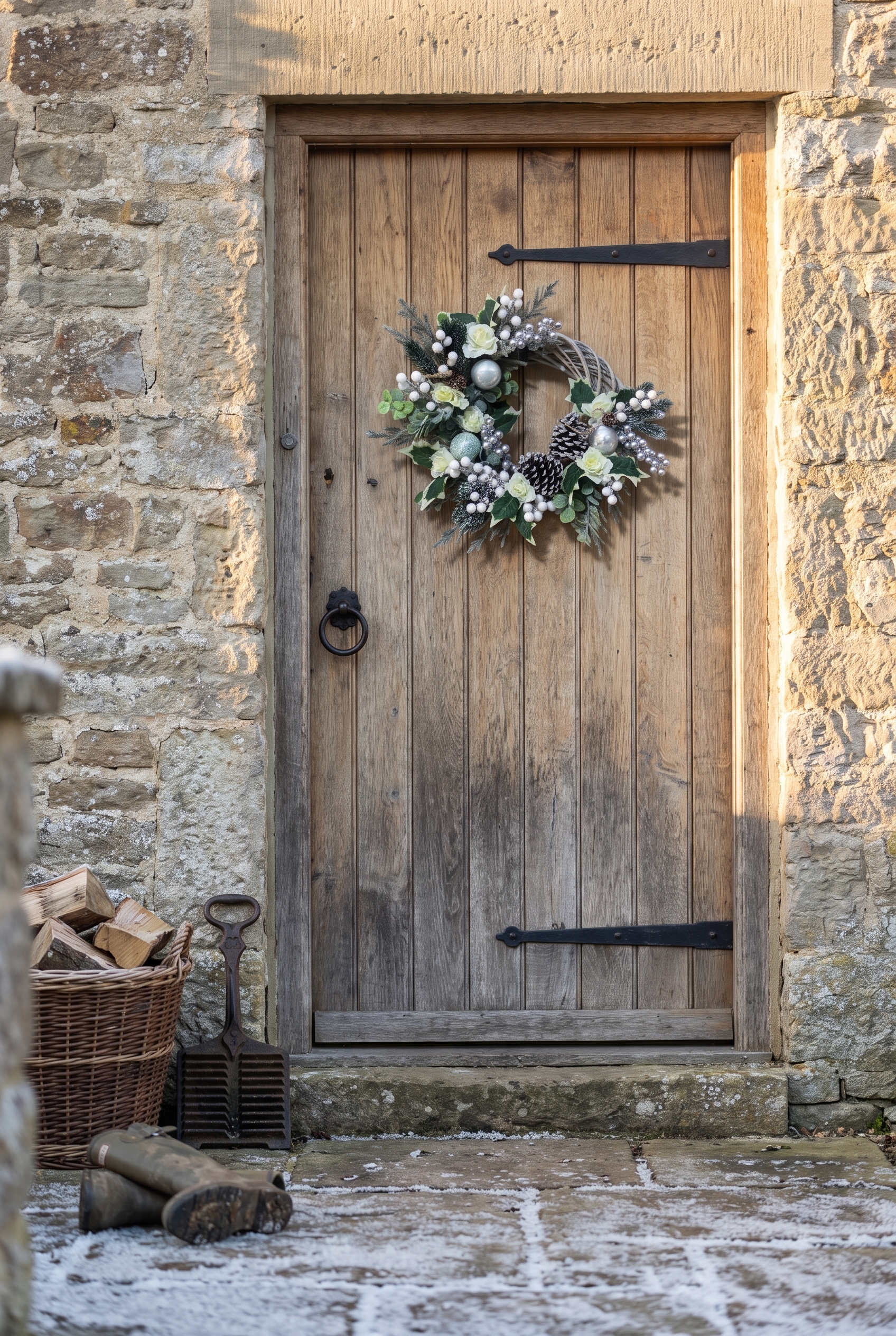 Winter Wonderland Wreath on a front door