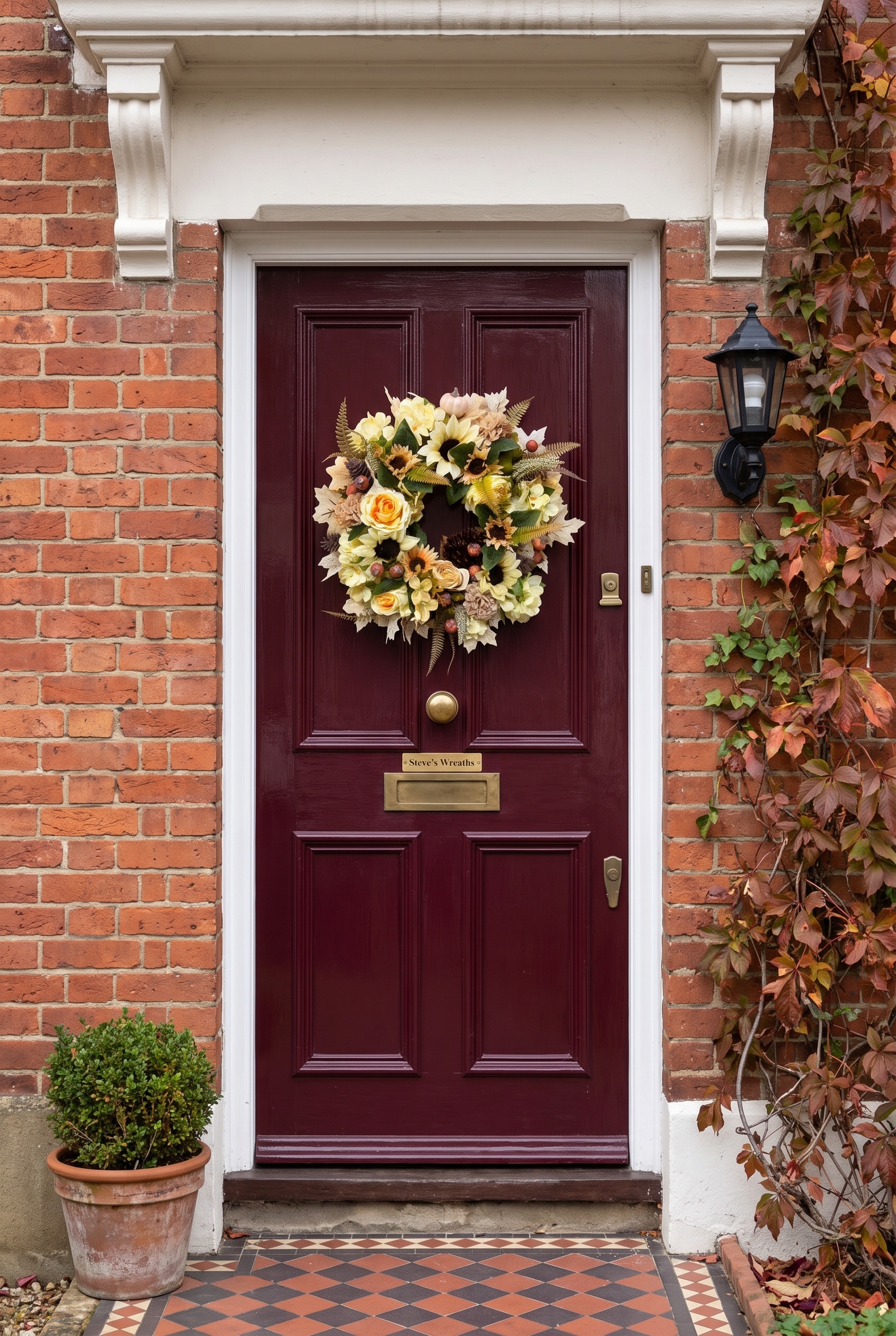 Autumnal Cream and Ivory Harmony - Handcrafted by Steve's Wreath Decs