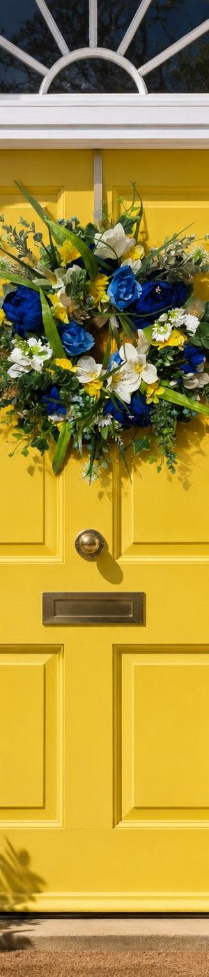 Spring Peony and Narcissus Wreath