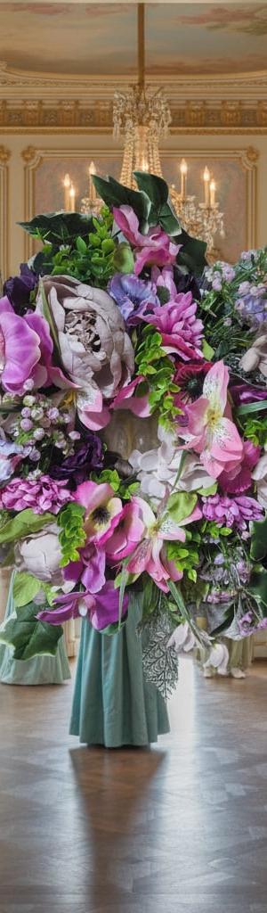 Peony and Orchid Wreath