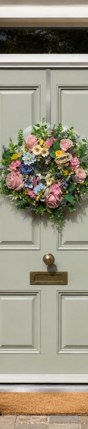 Springtime Elegance Floral Wreath