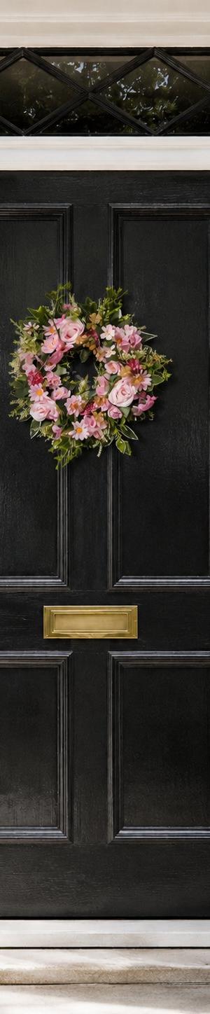 Pale Pink Summer Rose Wreath