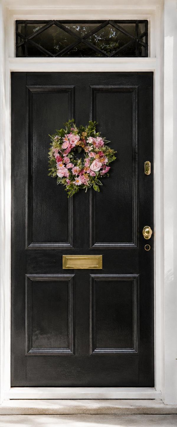 Pale Pink Summer Rose Wreath