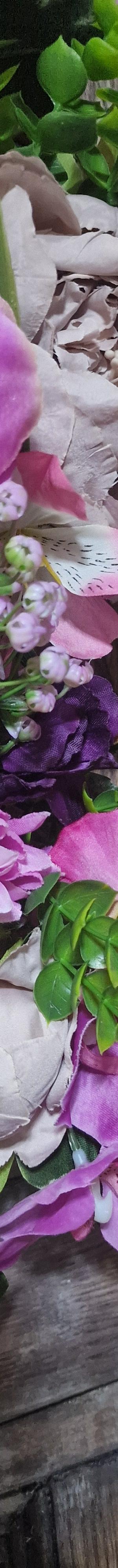 Peony and Orchid Wreath