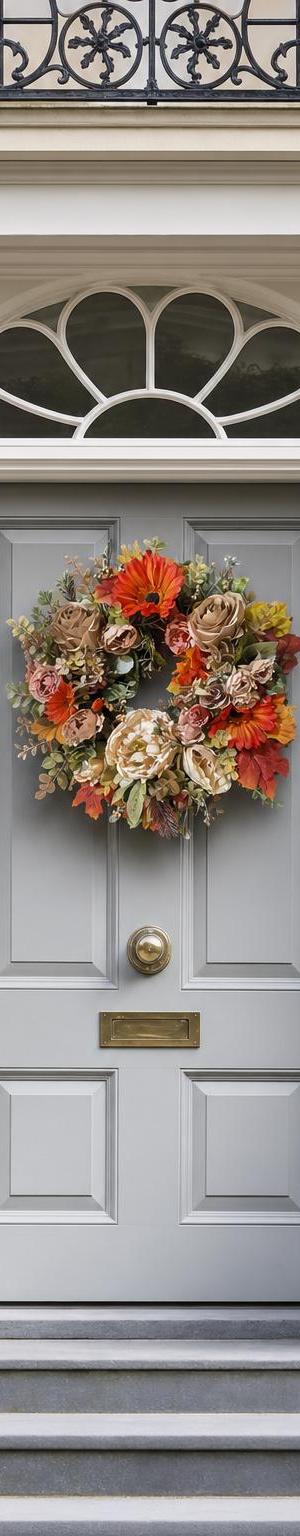 Autumn Coffee and Cream Rose/Peony Wreath