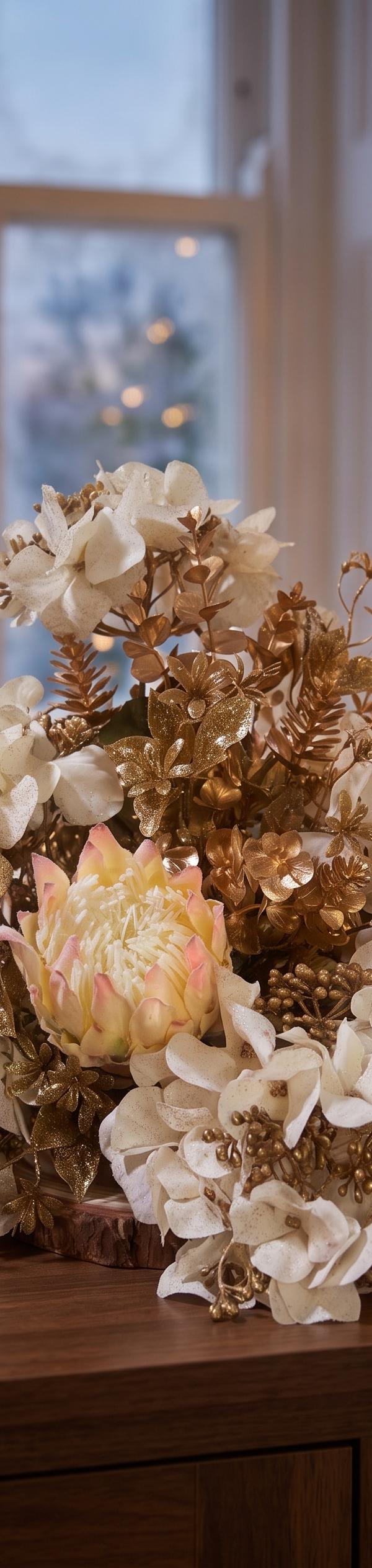 Ivory Gold Christmas Harmony Arrangement